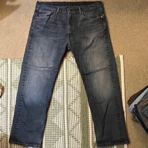 Classic Levi’s 505 Straight Fit Men's Jeans in Deep Blue